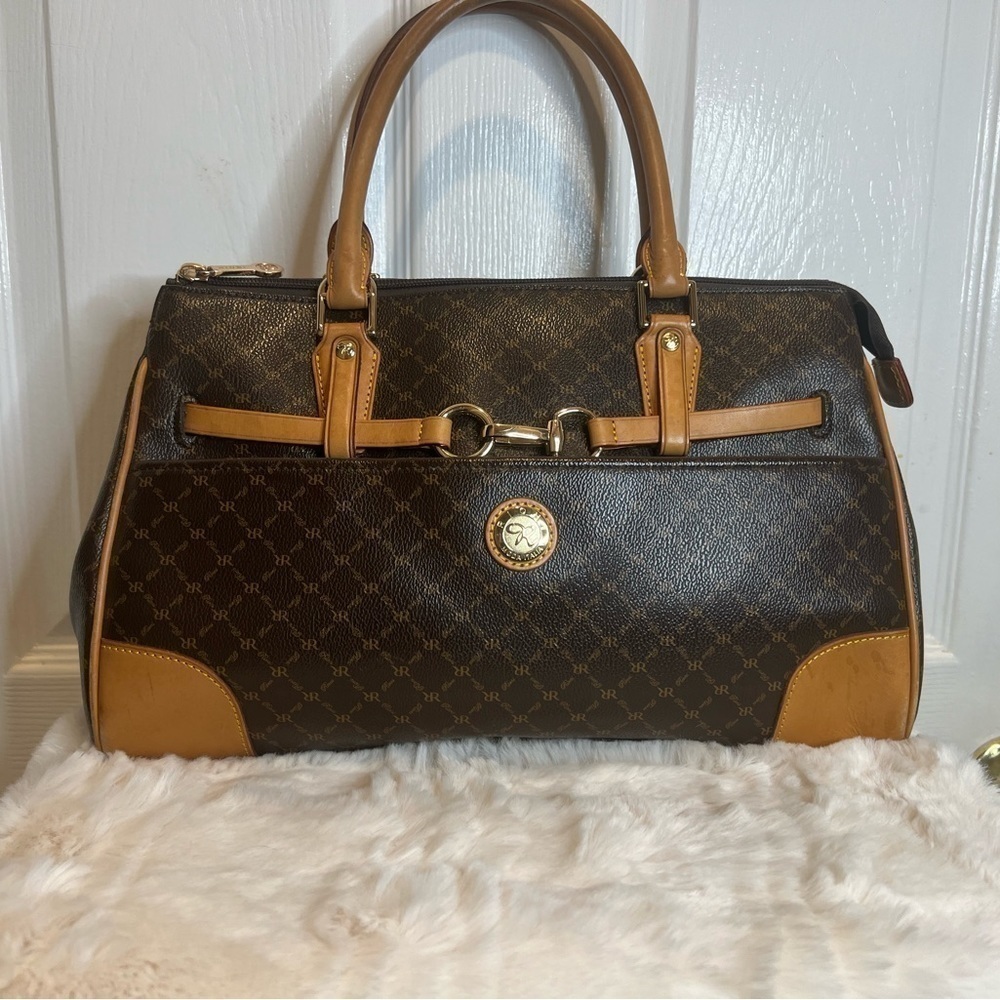 RIONI ITALIA PRINCESS SATCHEL. 14” x 5.3” x 9”.